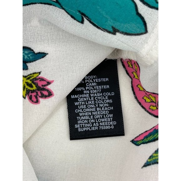 Liz Claiborne Career Long Sleeve Floral Print Hidden Button Front Top Blouse XL - Picture 16 of 16